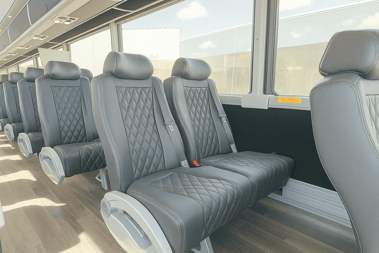interior of Pensacola Charter Bus charter bus