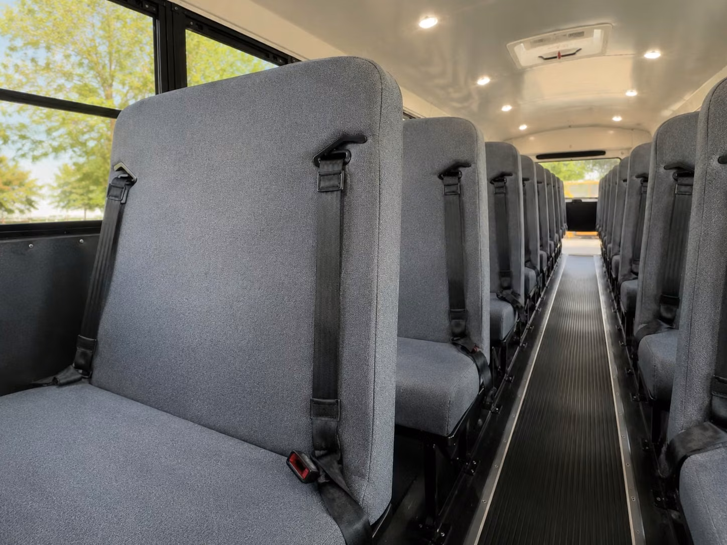 school bus inside